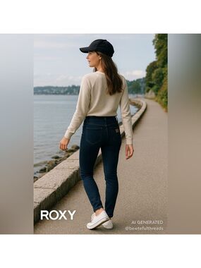 ROXY Dark Wash Skinny Jeans | Size 5/27 | Classic Dark Denim
